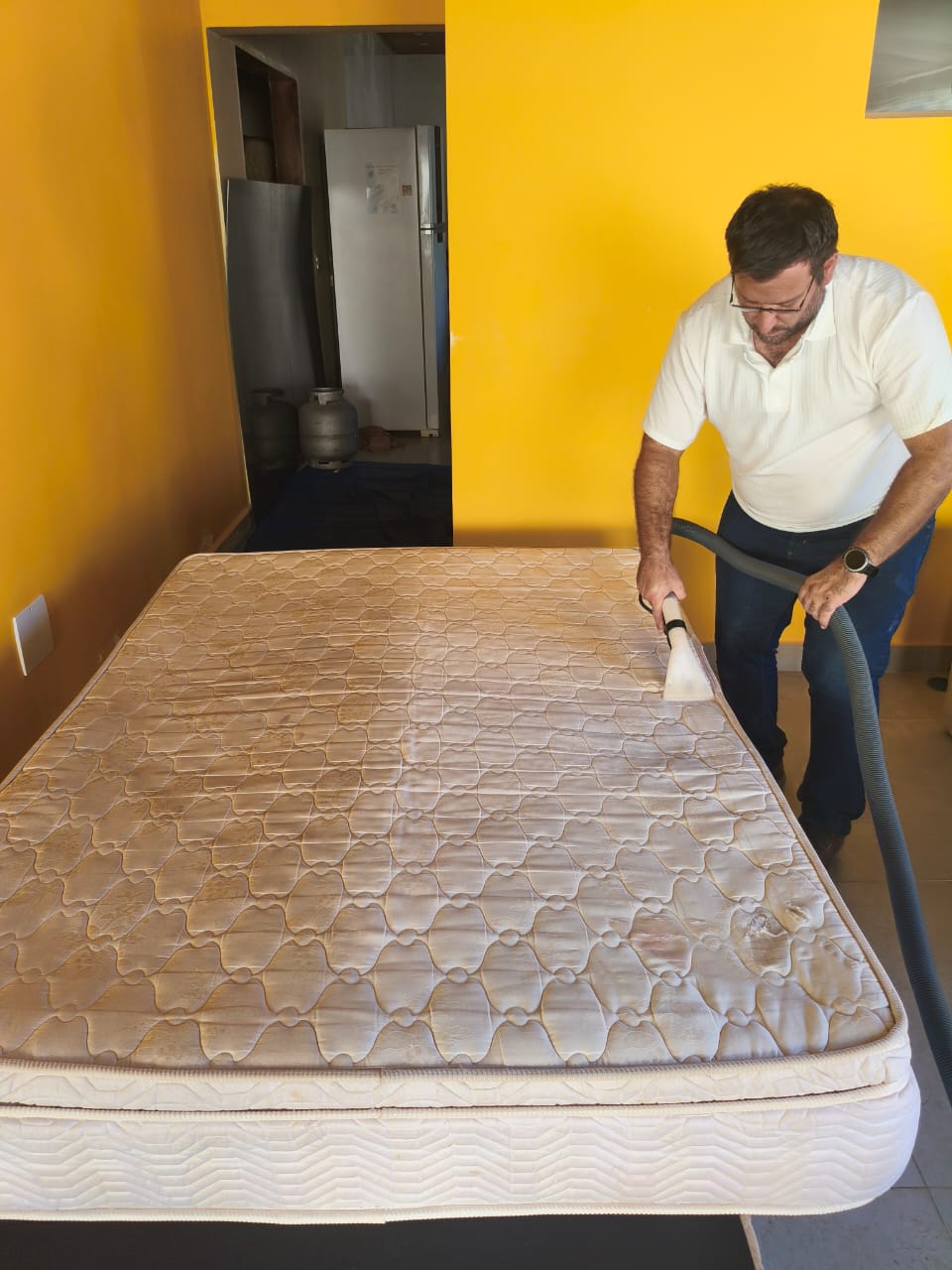 Colchão depois da limpeza