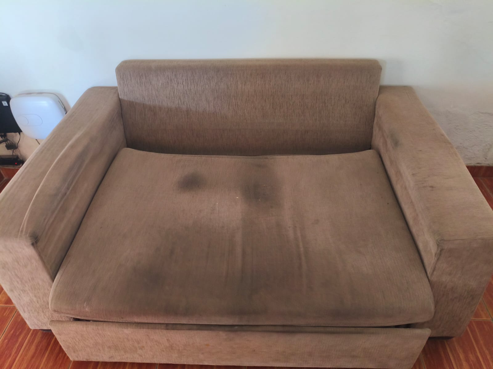 Poltrona antes da limpeza